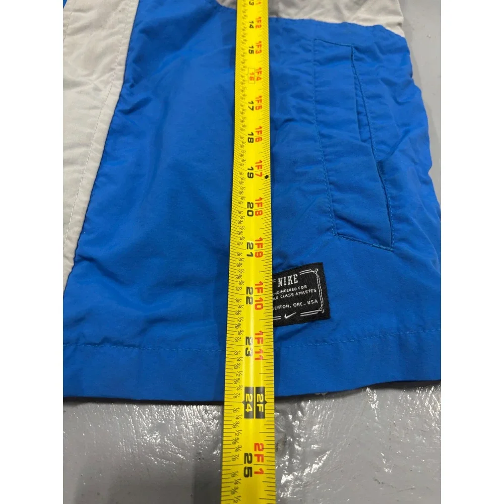 Nike Boys Grey Blue Colorblock Full Zip Windbreaker Jacket Size M 10-12Y